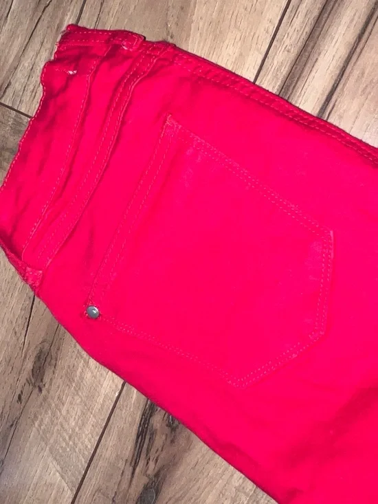 Judy Blue Red Flare Wide Leg Jeans - Picture 3 of 8